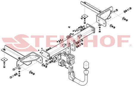 Фаркоп Steinhof для Opel Astra J GTC 2010-2016 Арт.O-104 O-104 в Ростов-на-Дону