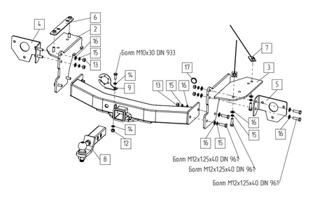 Фаркоп TowRus для GAC GS8 2021- Арт. 109182 109182 в Ростов-на-Дону