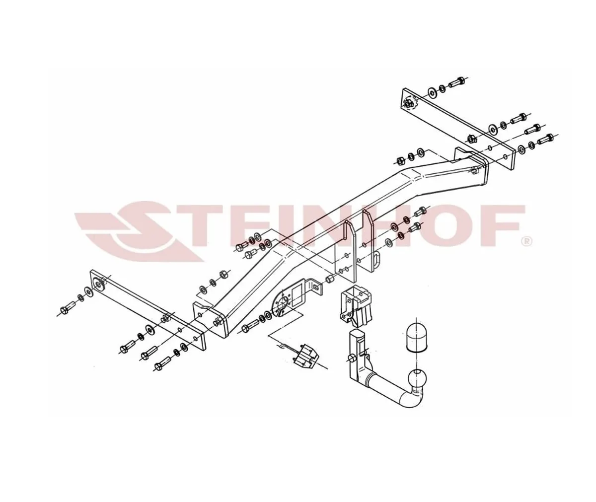 Фаркоп Steinhof для Volkswagen Tiguan 2007-2015 V-129 в Ростов-на-Дону Фаркоп Steinhof для Volkswagen Tiguan 2007-2015 V-129 в Ростов-на-Дону