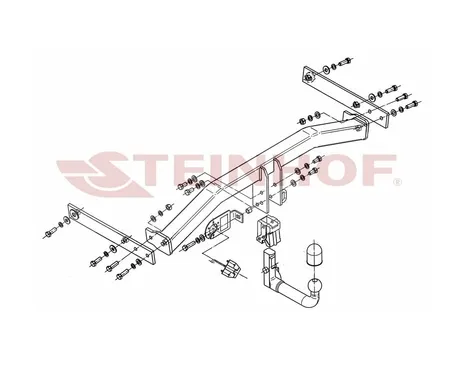 Фаркоп Steinhof для Volkswagen Tiguan 2007-2015 V-129 в Ростов-на-Дону