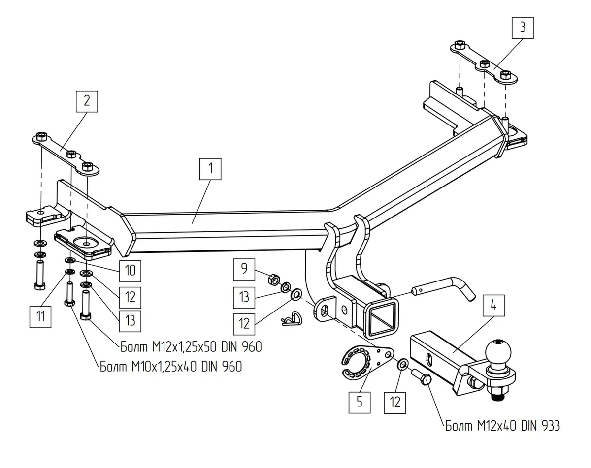 Фаркоп TowRus для GAC GS4 2024- Арт. 299415 299415 в Ростов-на-Дону
