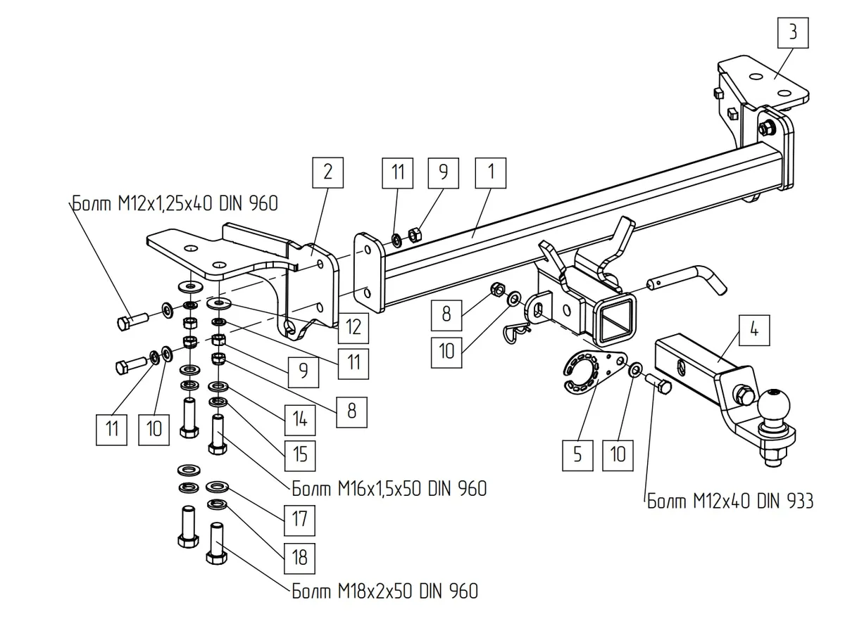 Фаркоп TowRus для Haval Dargo 2022- 129299 в Ростов-на-Дону