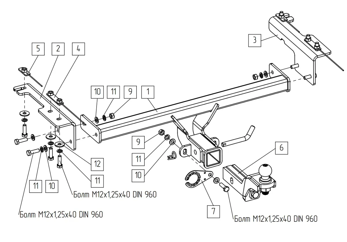 Фаркоп TowRus для Belgee X50 plus 2026- 299413 в Ростов-на-Дону