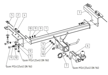 Фаркоп TowRus для Belgee X50 2023- 299413 в Ростов-на-Дону